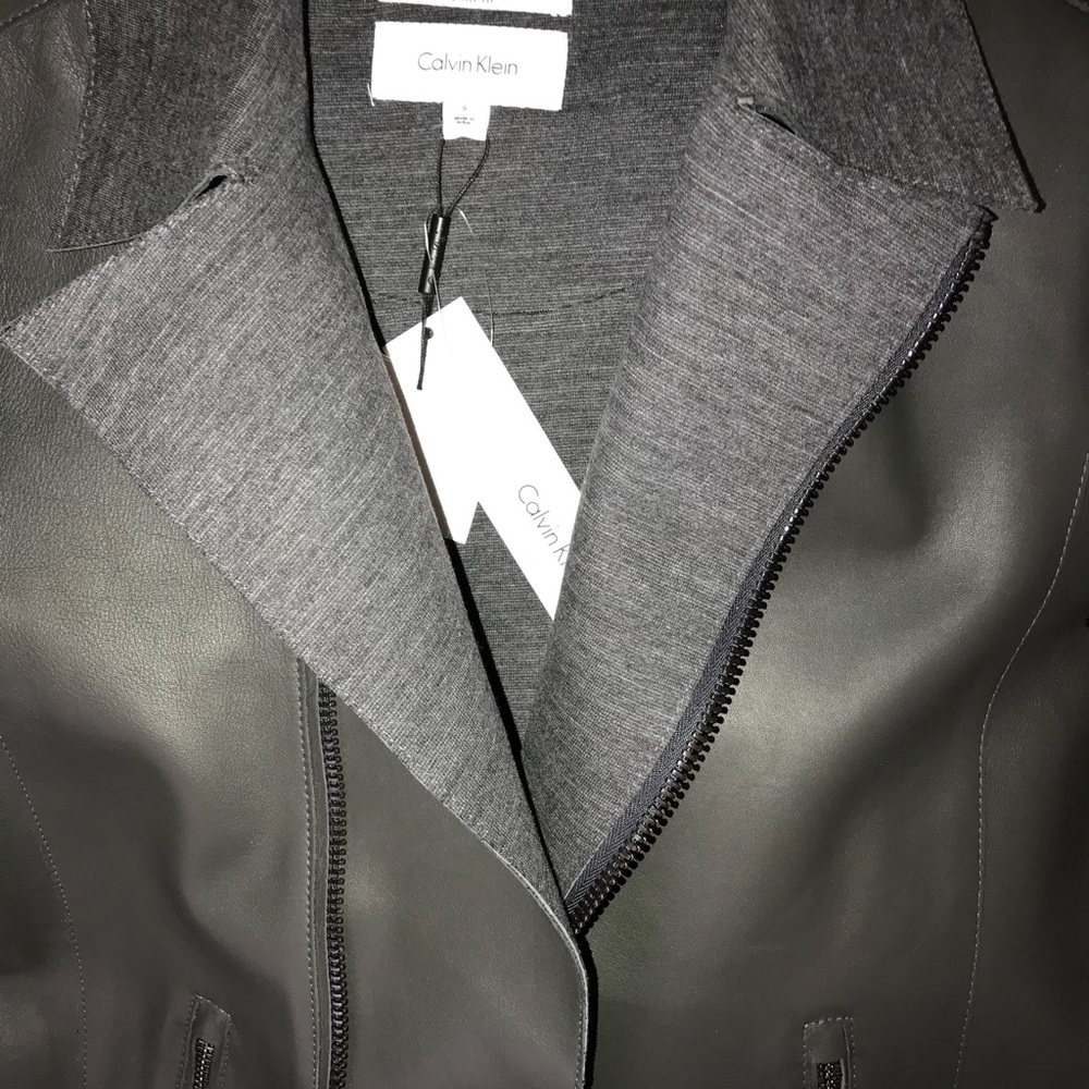 Calvin Klein leather jacket Size:S